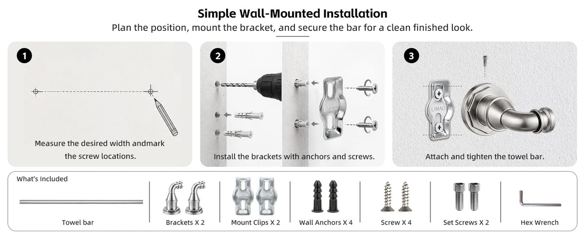 Lavorian Industrial Wall Mounted Toilet Paper Holder