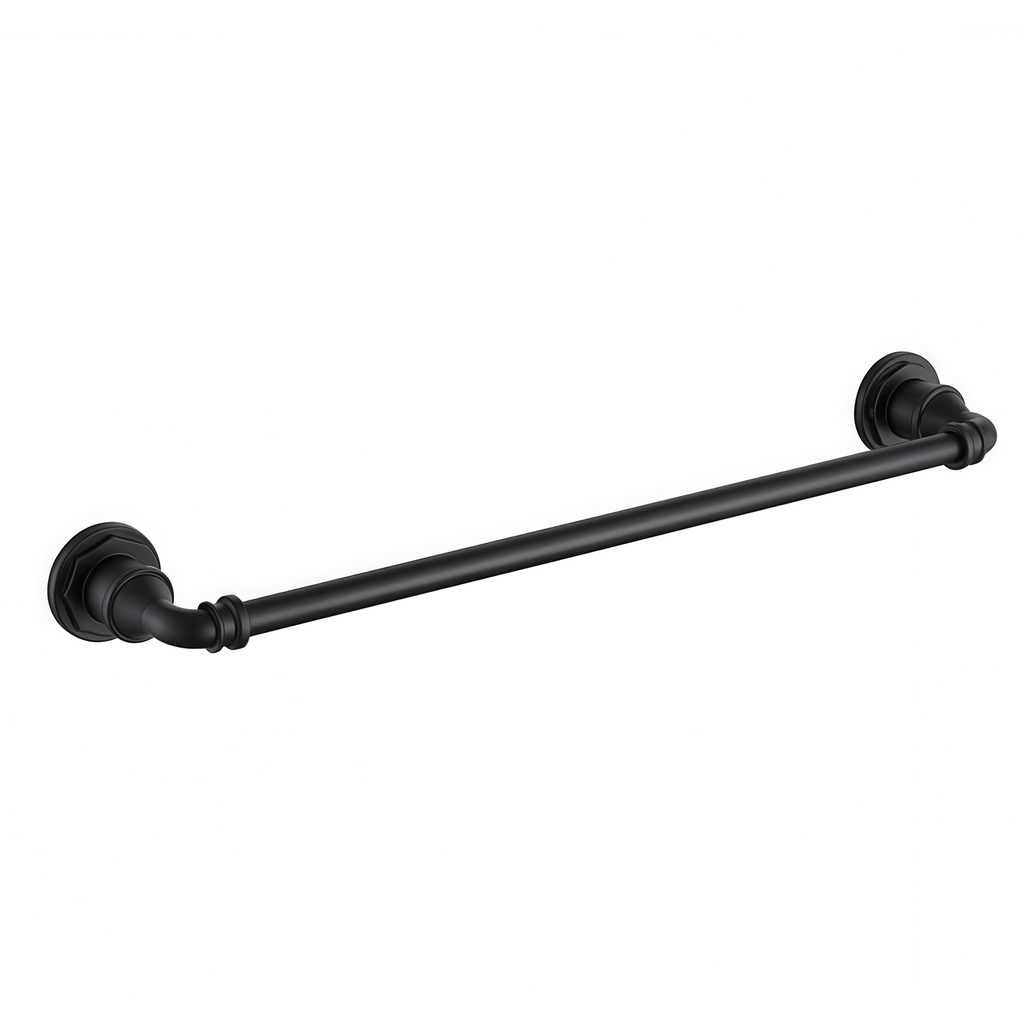 Lavorian Matte Black Industrial bathroom hardware