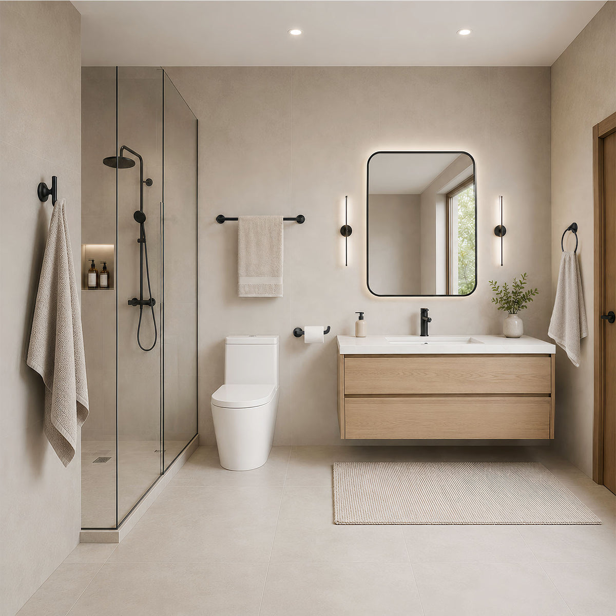 Lavorian Modern Wall Mounted Toilet Paper Holder