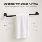 Lavorian Modern 24 Inch Wall Mounted Bathroom Towel Bar