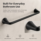Lavorian Modern 24 Inch Wall Mounted Bathroom Towel Bar