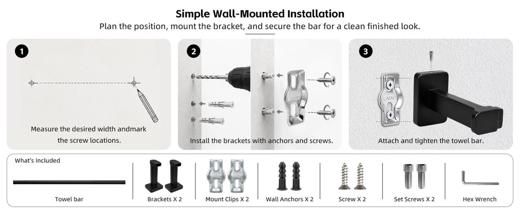 Lavorian Contemporary Wall Mounted Toilet Paper Holder