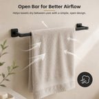 Lavorian Contemporary 24 Inch Wall Mounted Bathroom Towel Bar