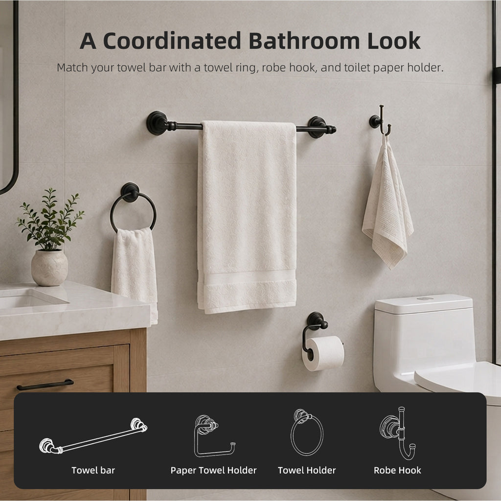 Lavorian Industrial Wall Mounted Bathroom Robe Hook
