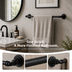 Lavorian Industrial 18 Inch Wall Mounted Bathroom Towel Bar
