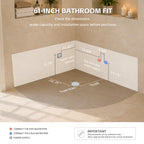 59 Inch Corner Whirlpool Bathtub for 2 Person, 16 Adjustable Jets, Built-In Heater, Chromatherapy Light, Milk White